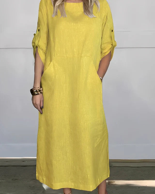 Vestido Casual Susan | Linho Puro — Iris Bela