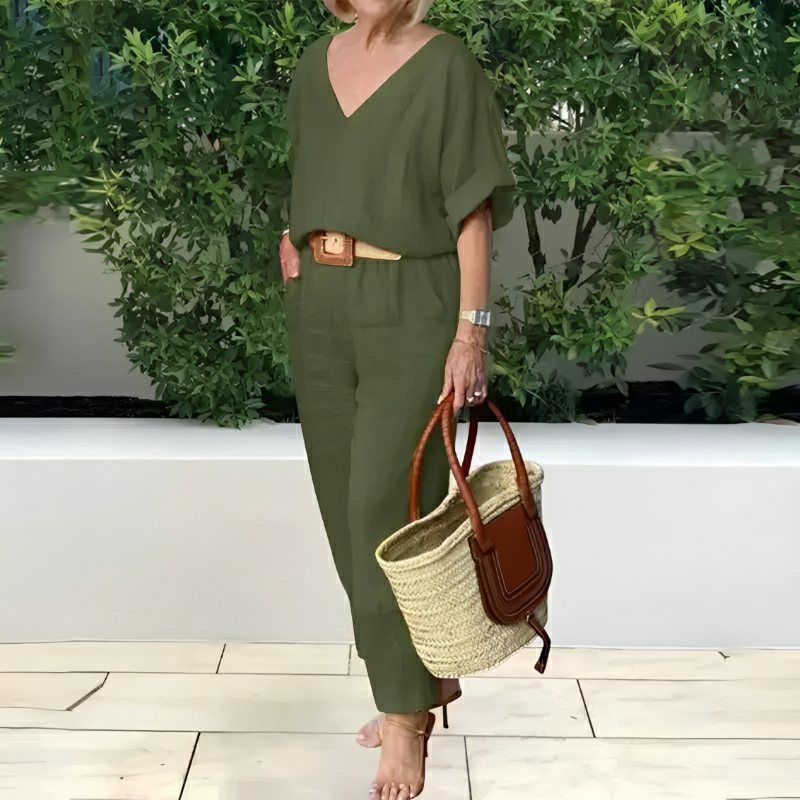 Conjunto Feminino Casual de Algodão e Linho Vicenza — Iris Bela