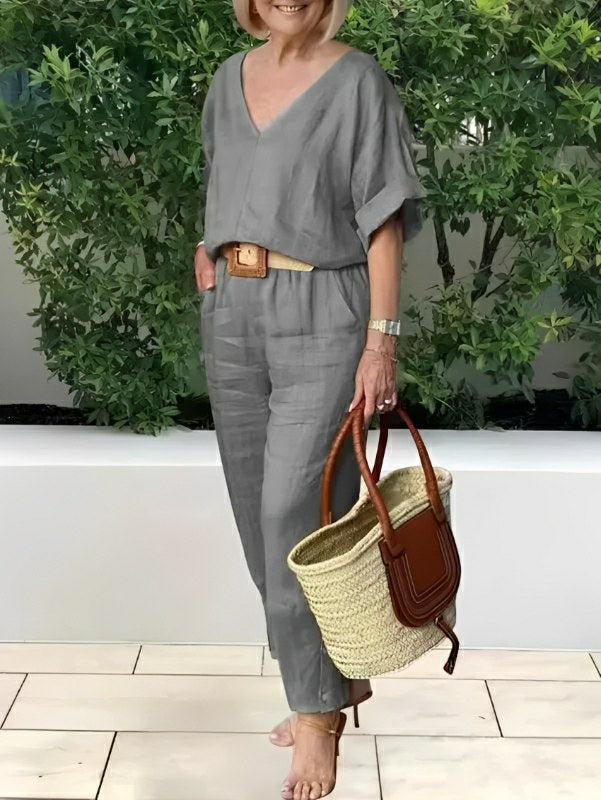 Conjunto Feminino Casual de Algodão e Linho Vicenza — Iris Bela