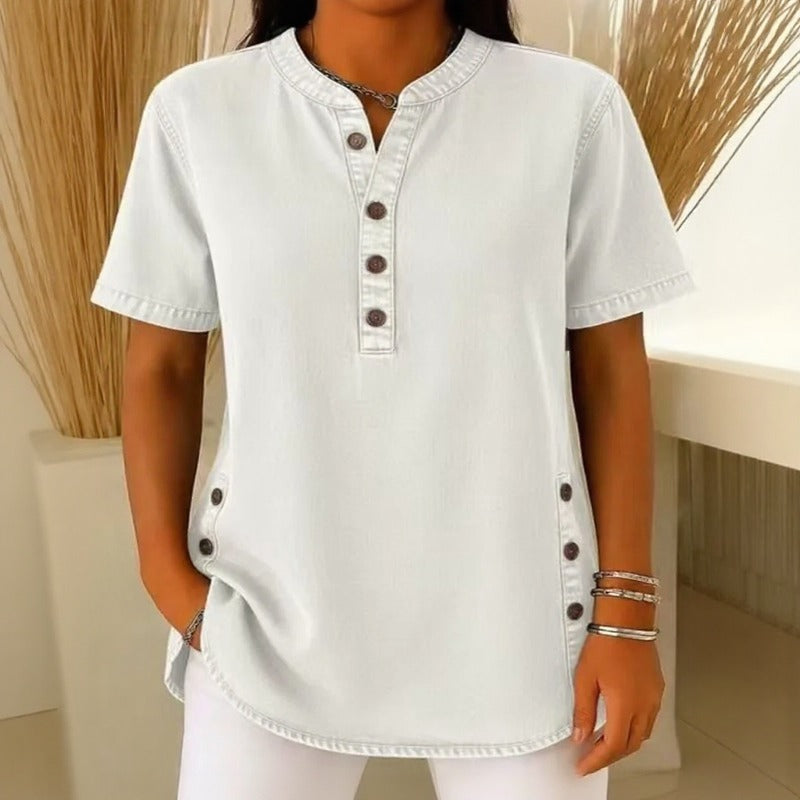 Blusa Jeans Calenny Branco
