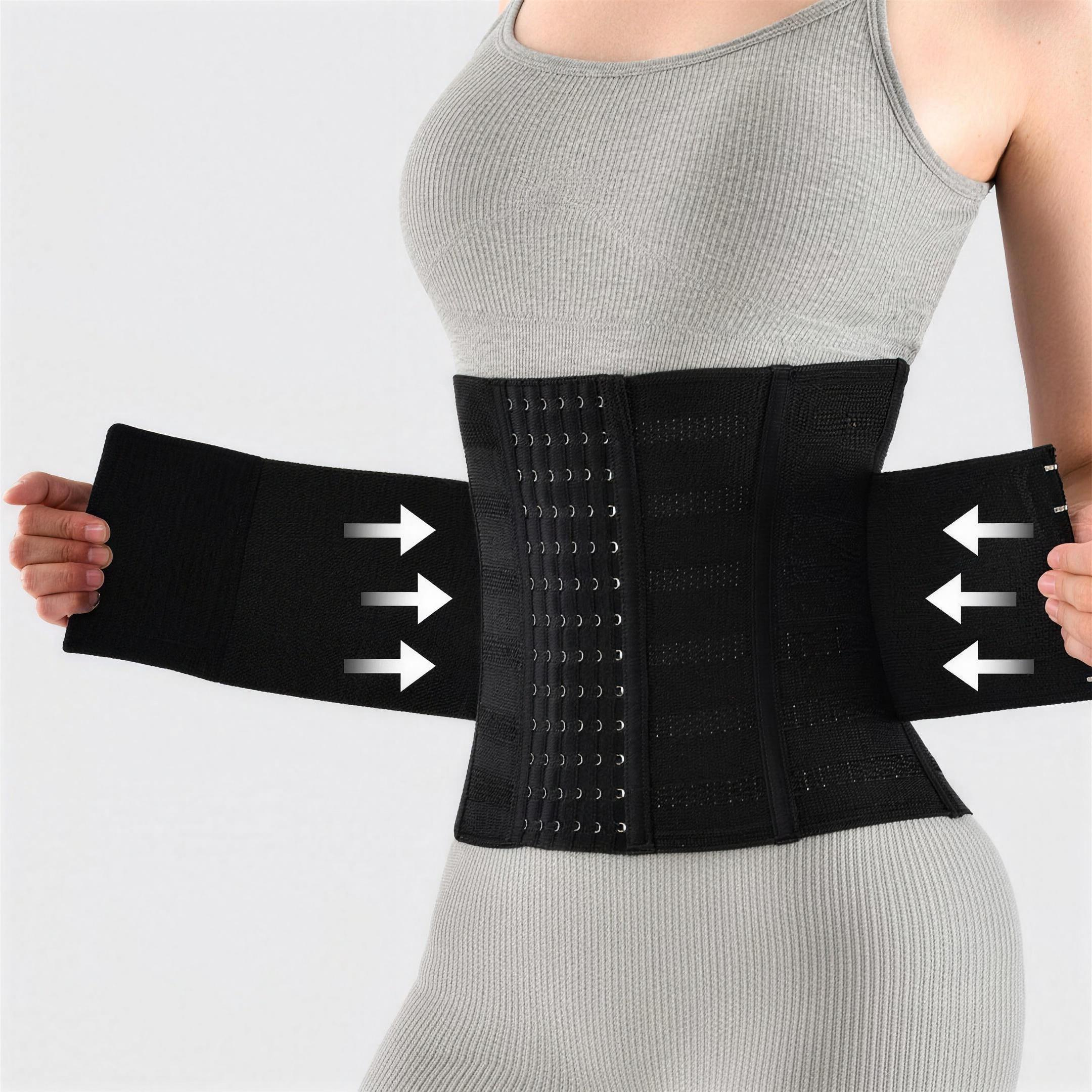 Cinta Modeladora CurveFit Preta — vista lateral com faixas de compressão — Iris Bela