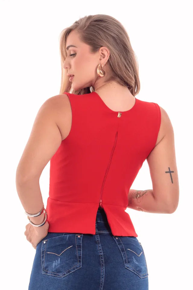 Blusa Peplum Pulsanti — Iris Bela