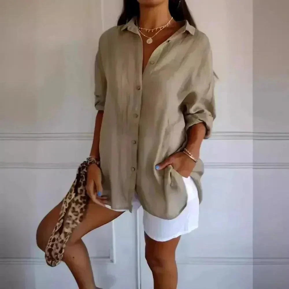Kit 3 Camisas Ibiza em Linho de Algodão – Design Semi Plissado — Iris Bela