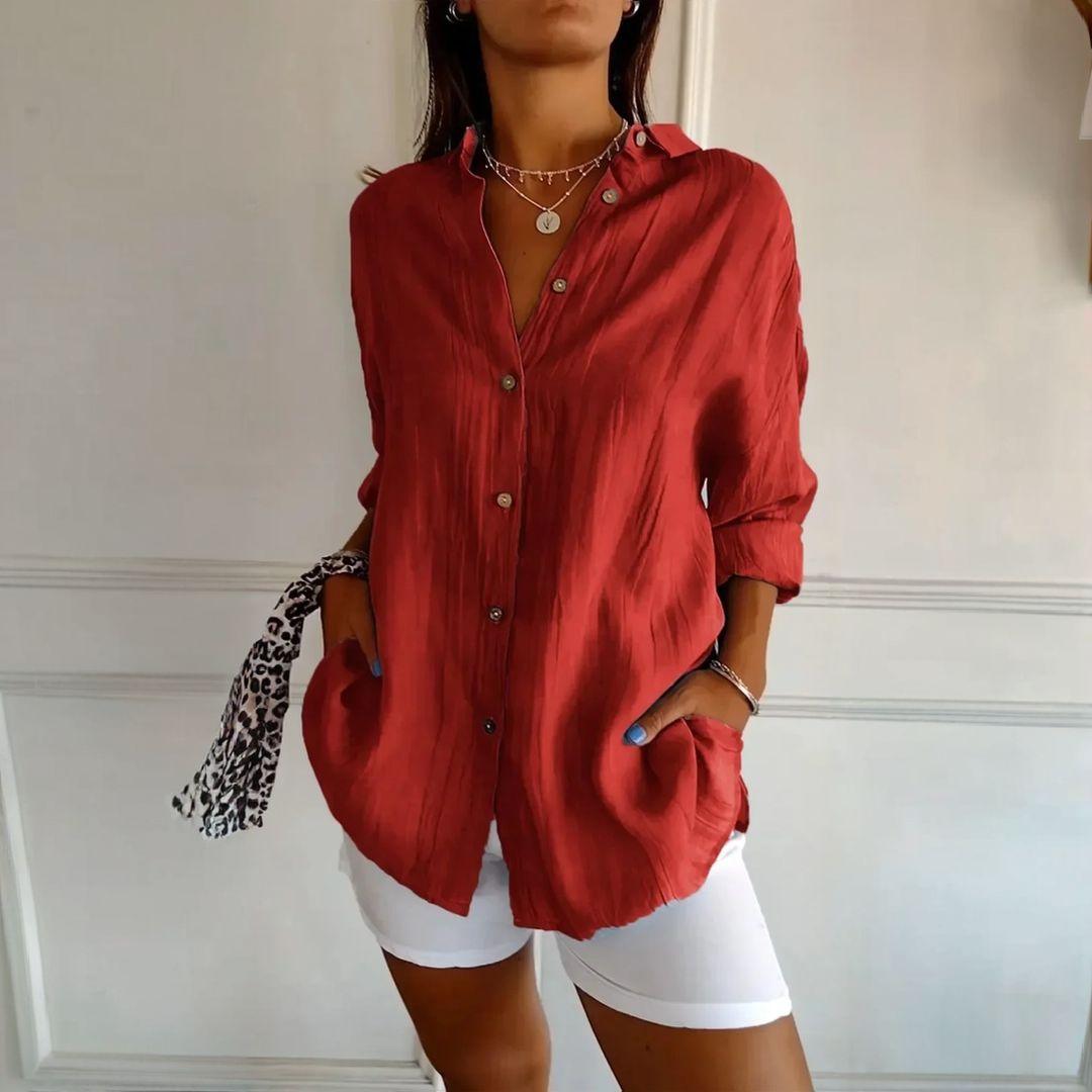 Kit 3 Camisas Ibiza em Linho de Algodão – Design Semi Plissado — Iris Bela