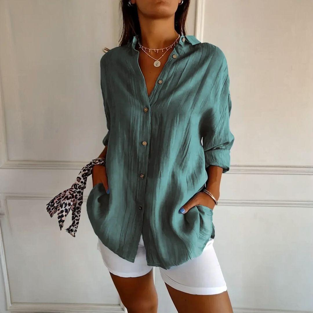 Kit 3 Camisas Ibiza em Linho de Algodão – Design Semi Plissado — Iris Bela