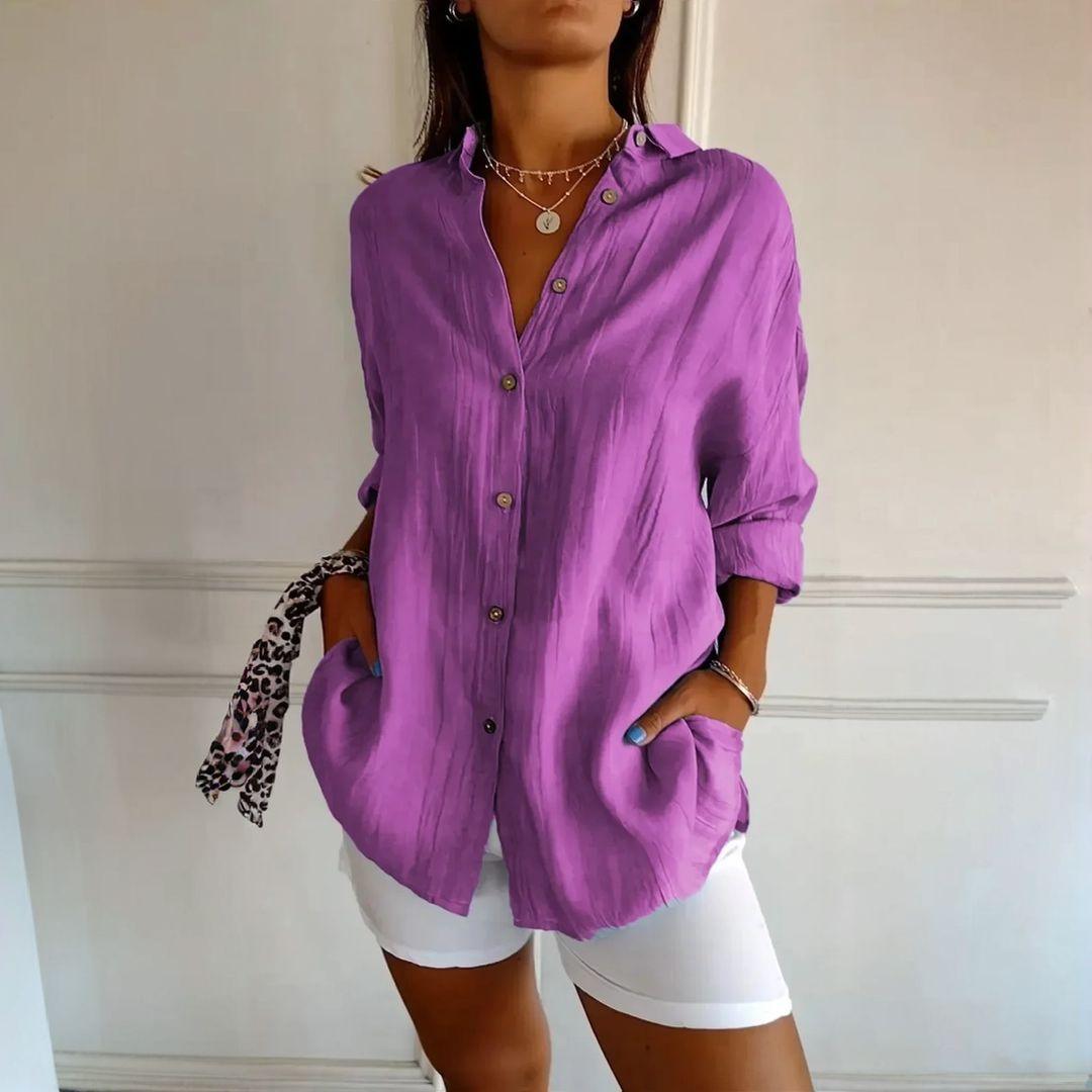Kit 3 Camisas Ibiza em Linho de Algodão – Design Semi Plissado — Iris Bela