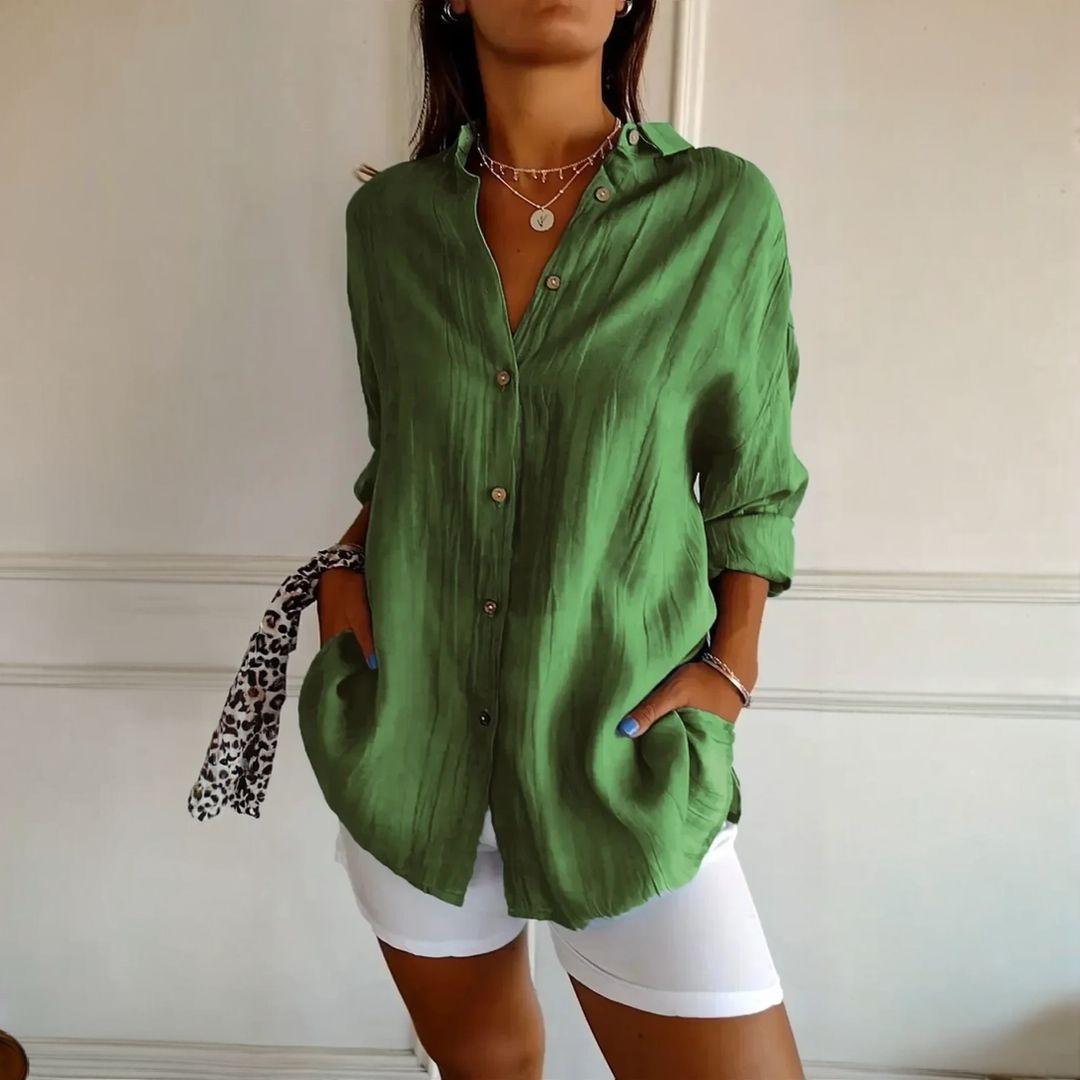Kit 3 Camisas Ibiza em Linho de Algodão – Design Semi Plissado — Iris Bela