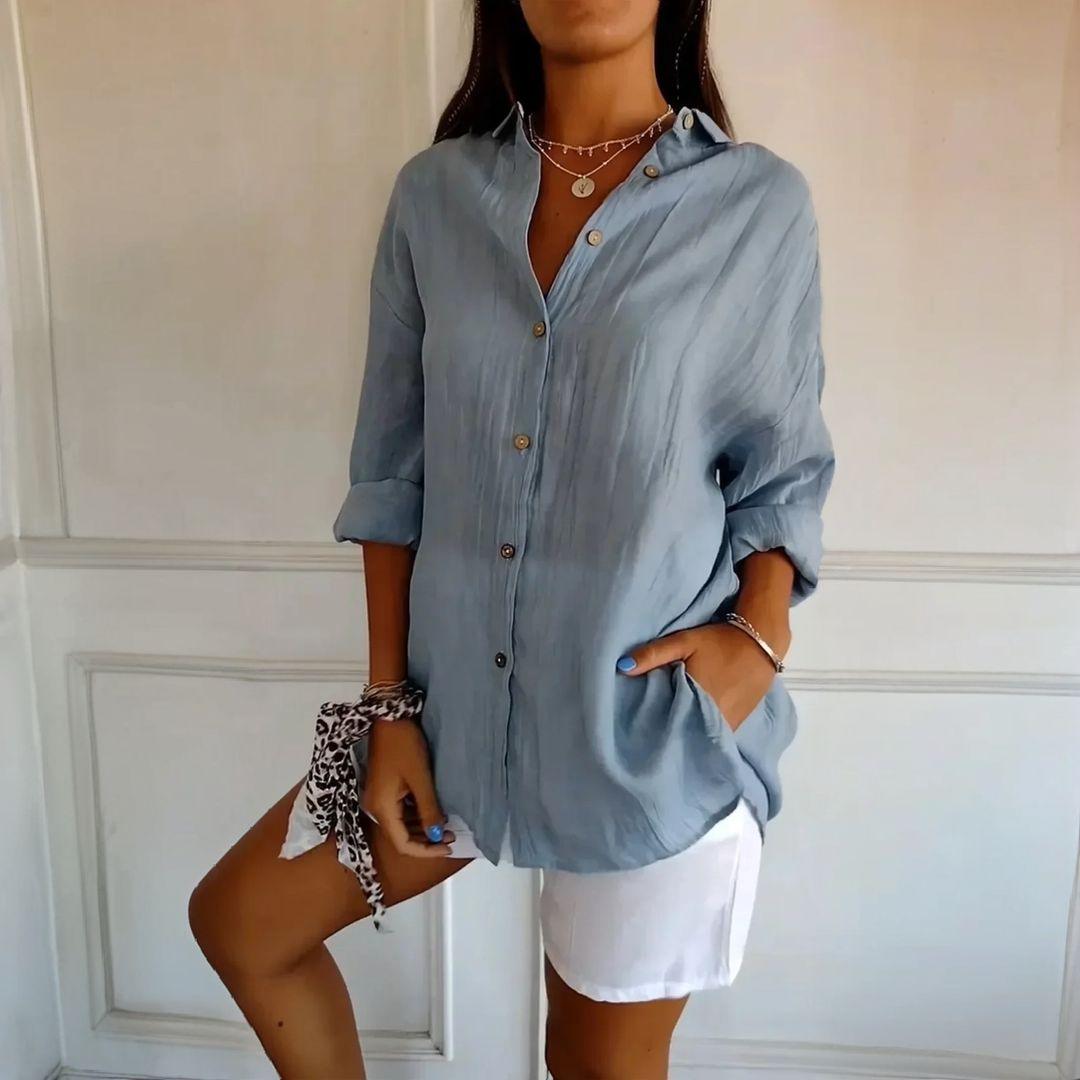 Kit 3 Camisas Ibiza em Linho de Algodão – Design Semi Plissado — Iris Bela