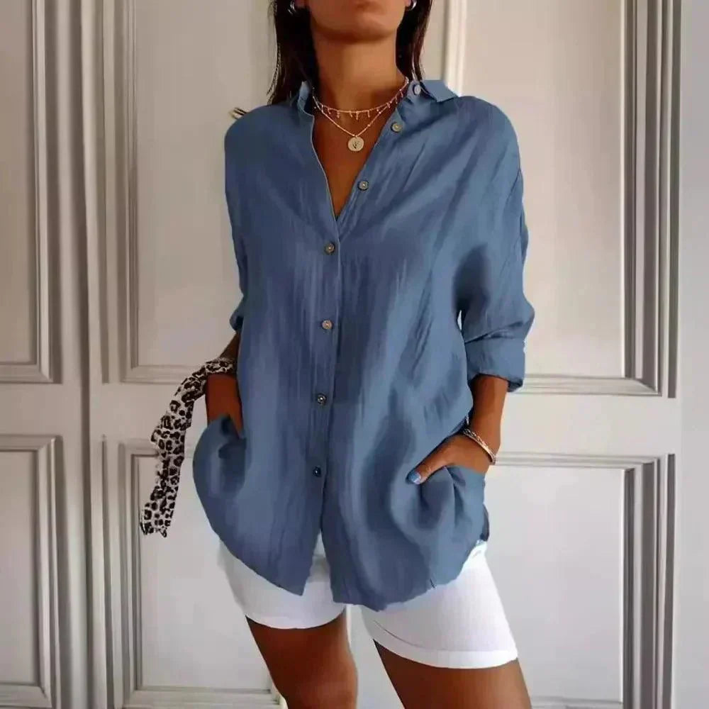 Kit 3 Camisas Ibiza em Linho de Algodão – Design Semi Plissado — Iris Bela