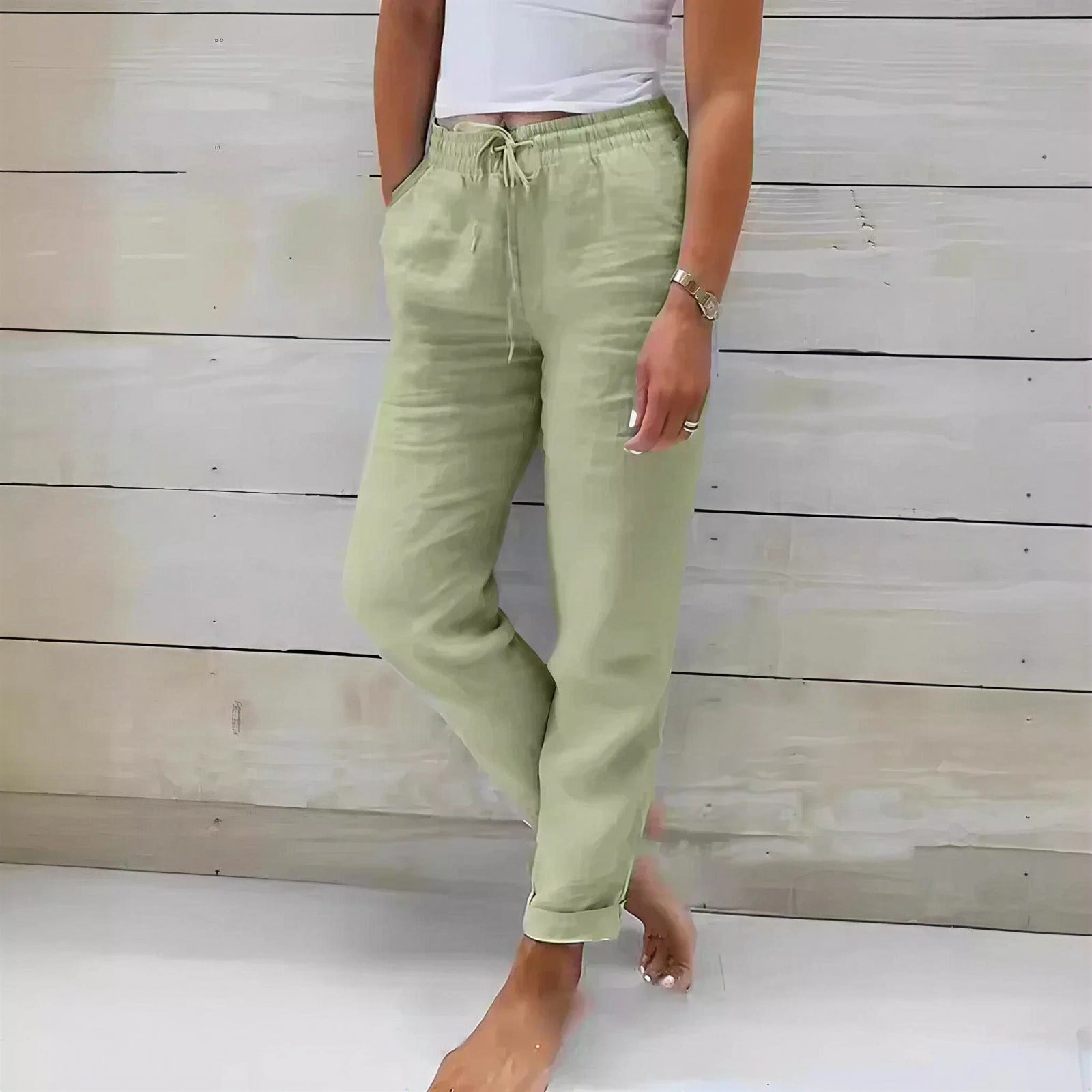 Calça Cagliari Verde + Bege