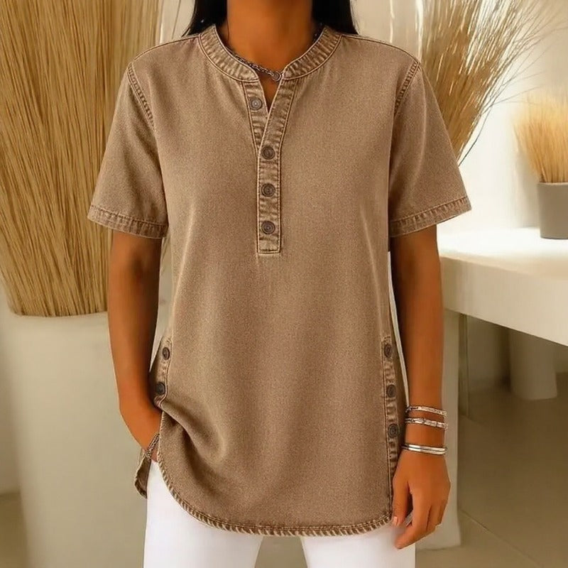 Blusa Jeans Calenny Caqui