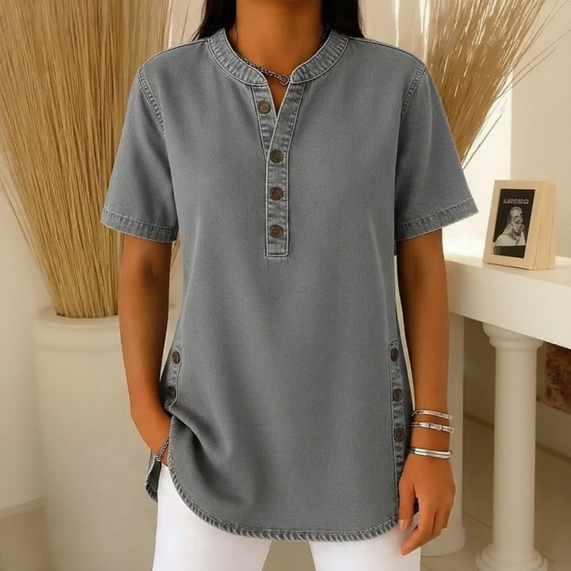 Blusa Jeans Calenny Cinza