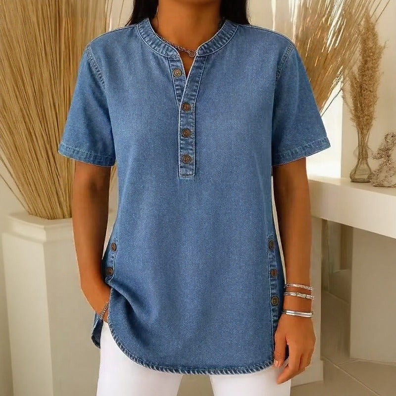 Blusa Jeans Calenny Azul