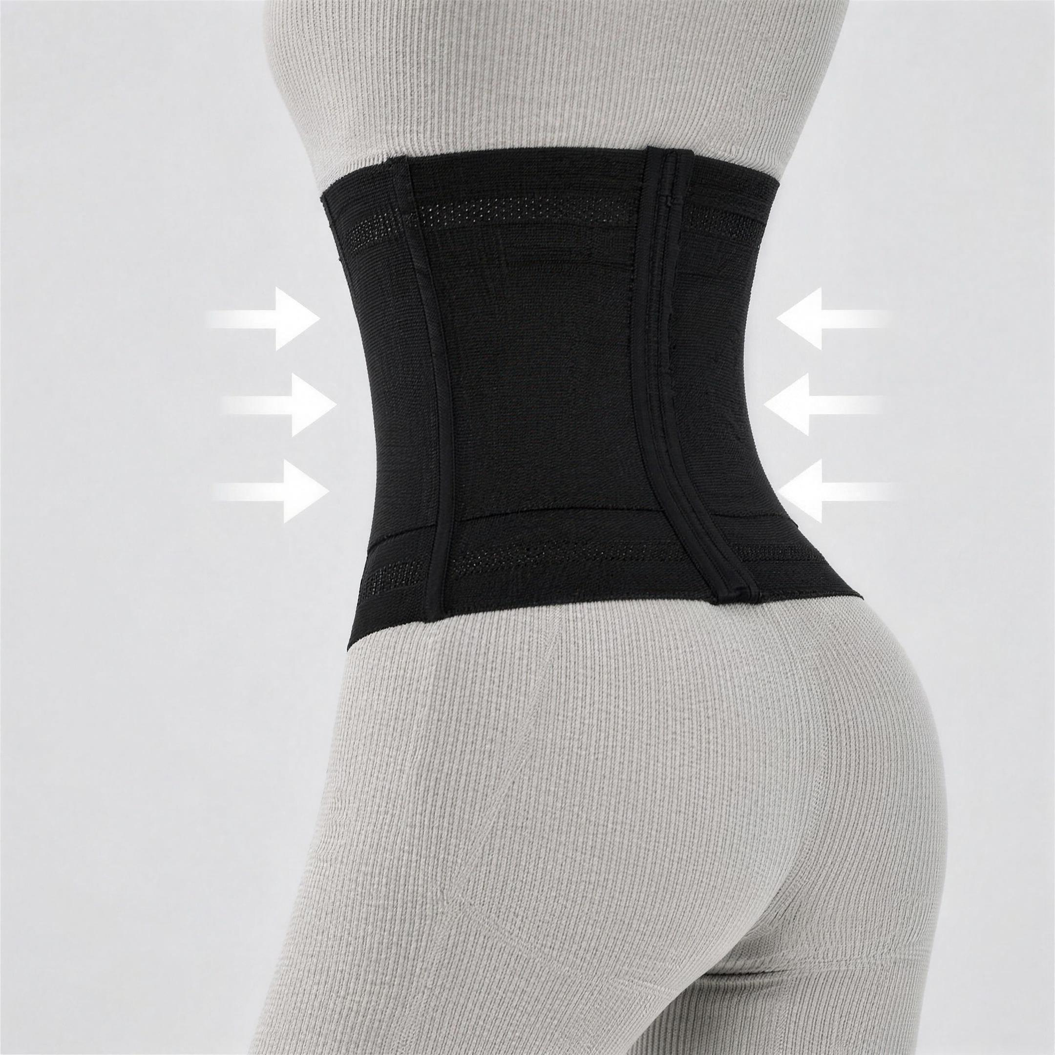 Cinta Modeladora CurveFit Preta — vista de costas com apoio lombar — Iris Bela
