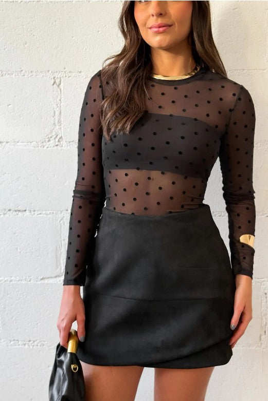 Blusa Tule poá Idra